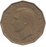 1950 BRASS THREEPENCE ( AUNC ) REF 2 - THREEPENCE - Cambridgeshire Coins