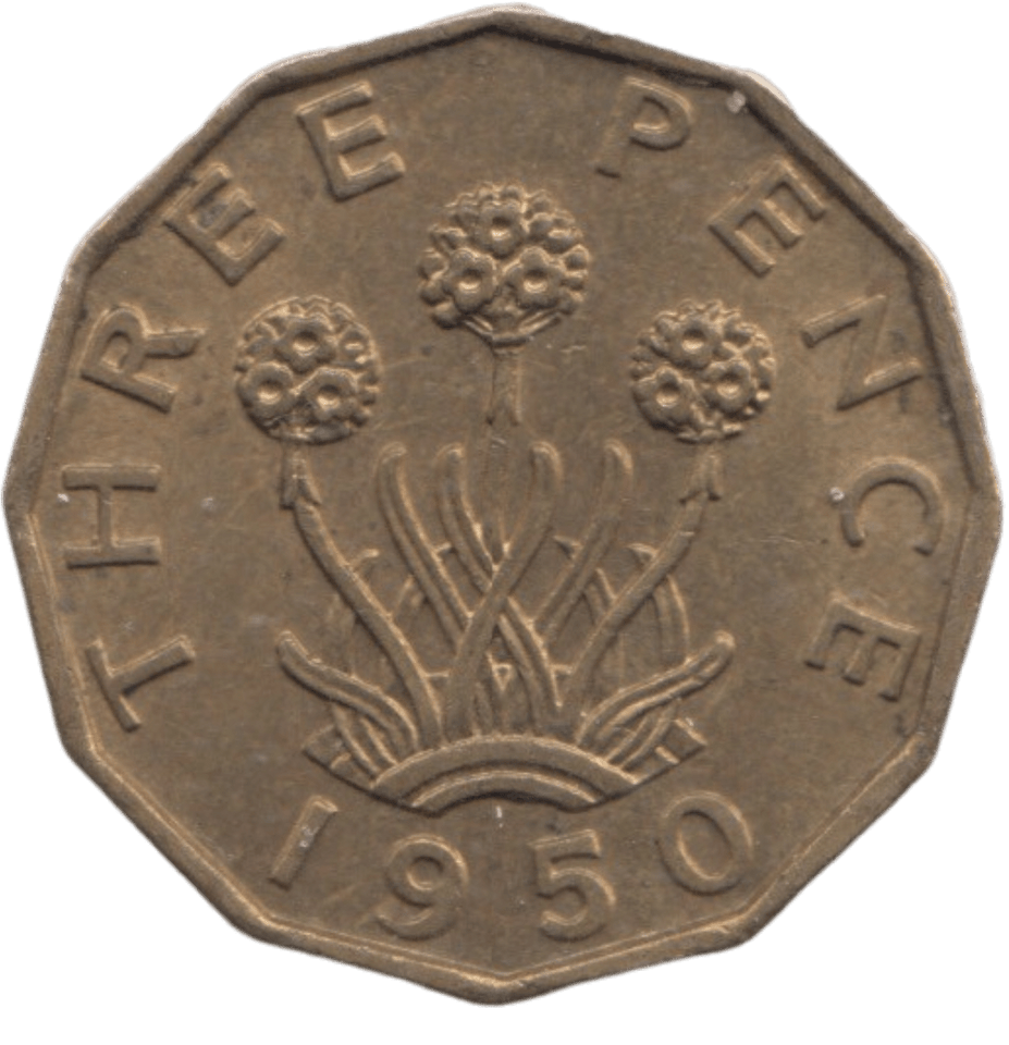 1950 BRASS THREEPENCE ( AUNC ) REF 6 - THREEPENCE - Cambridgeshire Coins