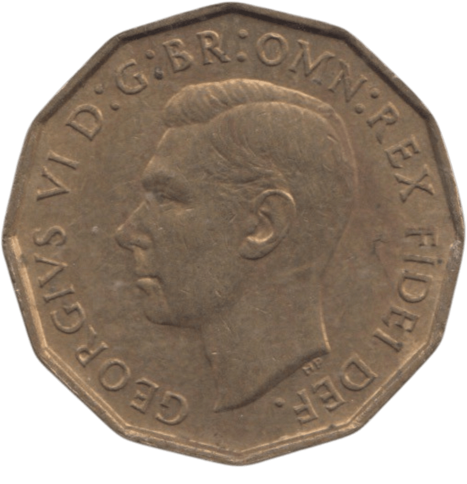1950 BRASS THREEPENCE ( AUNC ) REF 6 - THREEPENCE - Cambridgeshire Coins