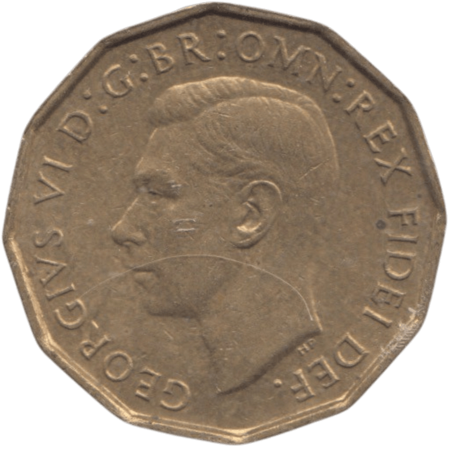 1950 BRASS THREEPENCE ( AUNC ) REF 7 - THREEPENCE - Cambridgeshire Coins