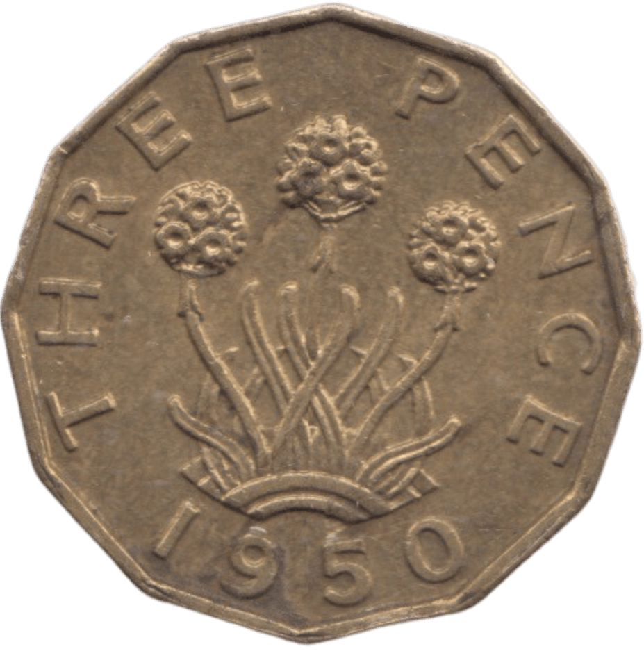 1950 BRASS THREEPENCE ( AUNC ) REF 7 - THREEPENCE - Cambridgeshire Coins