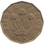 1950 BRASS THREEPENCE ( AUNC ) REF 9 - THREEPENCE - Cambridgeshire Coins