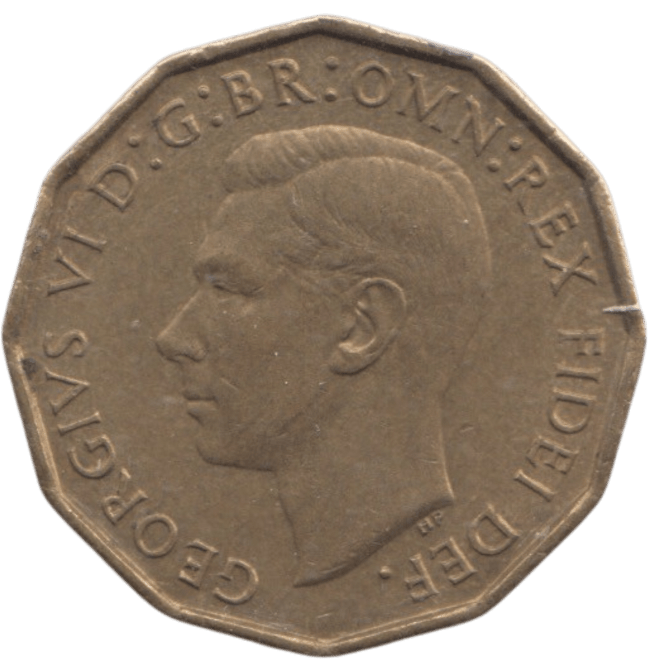 1950 BRASS THREEPENCE ( AUNC ) REF 9 - THREEPENCE - Cambridgeshire Coins