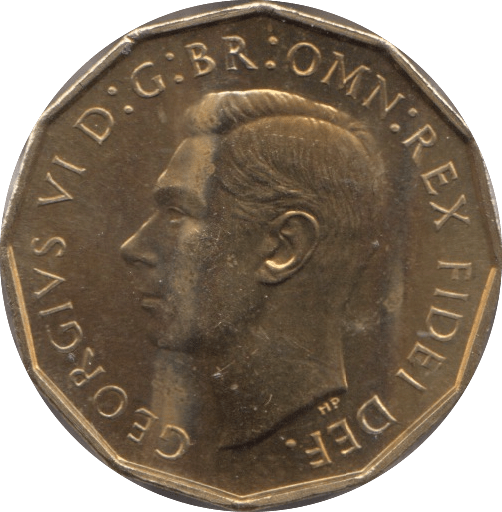 1950 BRASS THREEPENCE ( PROOF ) - Threepence - Cambridgeshire Coins