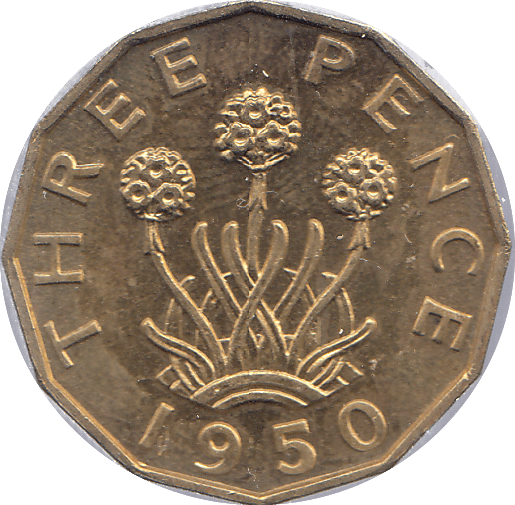 1950 BRASS THREEPENCE ( PROOF ) - THREEPENCE - Cambridgeshire Coins