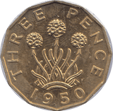 1950 BRASS THREEPENCE ( PROOF ) - THREEPENCE - Cambridgeshire Coins