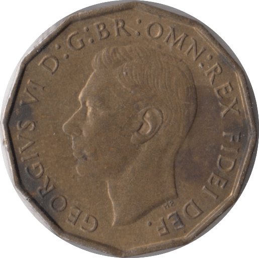 1950 BRASS THREEPENCE ( UNC ) - Threepence - Cambridgeshire Coins