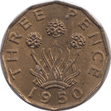 1950 BRASS THREEPENCE ( UNC ) - THREEPENCE - Cambridgeshire Coins