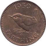 1950 FARTHING ( AUNC ) - FARTHING - Cambridgeshire Coins