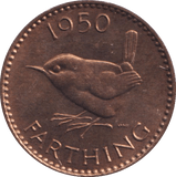 1950 FARTHING ( UNC ) - FARTHING - Cambridgeshire Coins