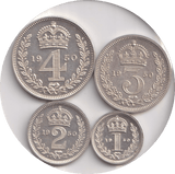 1950 MAUNDY SET GEORGE VI - Maundy Set - Cambridgeshire Coins