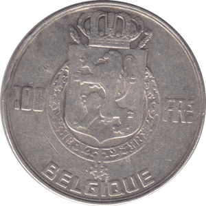 1950 SILVER 100 FRANC BELGIUM - SILVER WORLD COINS - Cambridgeshire Coins
