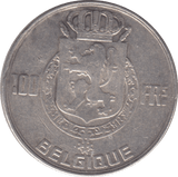 1950 SILVER 100 FRANC BELGIUM - SILVER WORLD COINS - Cambridgeshire Coins