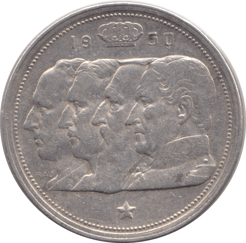 1950 SILVER 100 FRANC BELGIUM - SILVER WORLD COINS - Cambridgeshire Coins