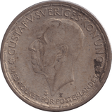 1950 SILVER 2 KRONOR SWEDEN - SILVER WORLD COINS - Cambridgeshire Coins
