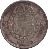 1950 SILVER 2 KRONOR SWEDEN - SILVER WORLD COINS - Cambridgeshire Coins