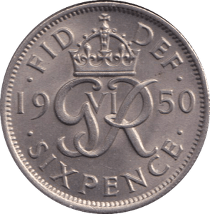 1950 SIXPENCE ( EF ) - SIXPENCE - Cambridgeshire Coins