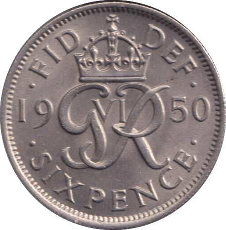 1950 SIXPENCE ( EF ) - SIXPENCE - Cambridgeshire Coins