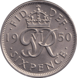 1950 SIXPENCE ( EF ) - SIXPENCE - Cambridgeshire Coins