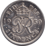 1950 SIXPENCE ( GVF ) - SIXPENCE - Cambridgeshire Coins