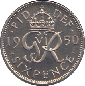 1950 SIXPENCE ( UNC ) 3 - SIXPENCE - Cambridgeshire Coins