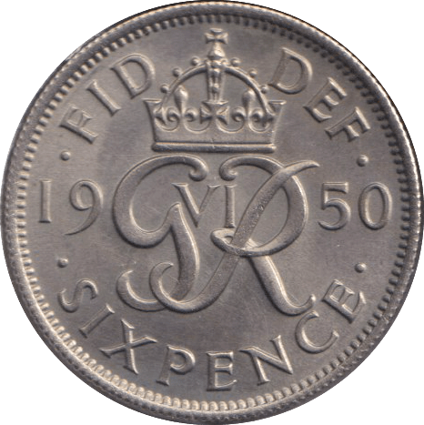 1950 SIXPENCE ( UNC ) - SIXPENCE - Cambridgeshire Coins