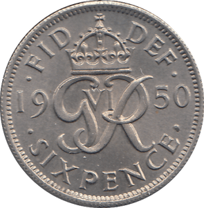 1950 SIXPENCE ( UNC ) - WORLD COINS - Cambridgeshire Coins