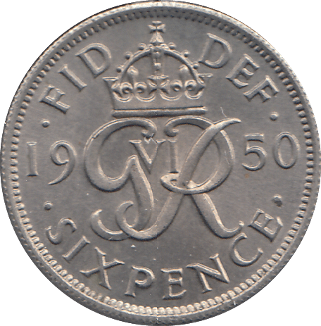 1950 SIXPENCE ( UNC ) - WORLD COINS - Cambridgeshire Coins