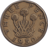 1950 THREE PENCE ( GVF ) - THREEPENCE - Cambridgeshire Coins