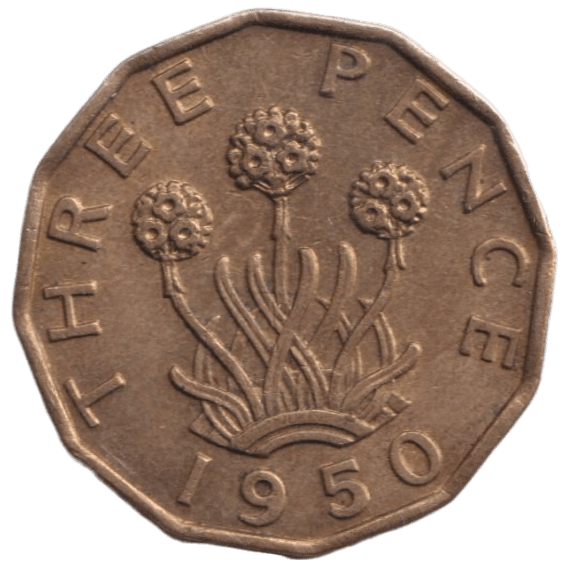 1950 THREEPENCE ( AUNC ) REF-33 - THREEPENCE - Cambridgeshire Coins