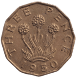 1950 THREEPENCE ( AUNC ) REF-35 - THREEPENCE - Cambridgeshire Coins