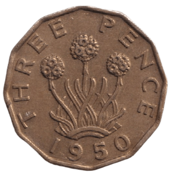1950 THREEPENCE ( AUNC ) REF-40 - THREEPENCE - Cambridgeshire Coins