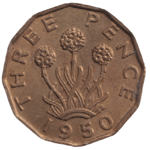 1950 THREEPENCE ( AUNC ) REF-42 - THREEPENCE - Cambridgeshire Coins
