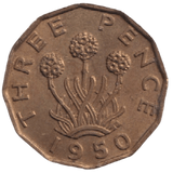 1950 THREEPENCE ( AUNC ) REF-42 - THREEPENCE - Cambridgeshire Coins