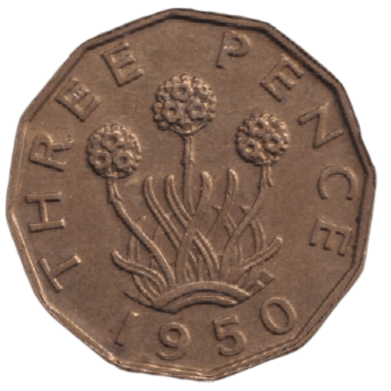 1950 THREEPENCE ( AUNC ) REF-43 - THREEPENCE - Cambridgeshire Coins