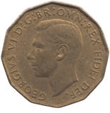 1951 BRASS THREEPENCE ( AUNC ) REF 3 - THREEPENCE - Cambridgeshire Coins