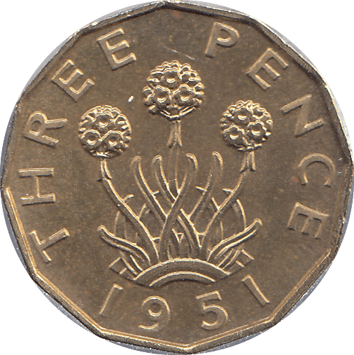 1951 BRASS THREEPENCE ( PROOF ) - THREEPENCE - Cambridgeshire Coins