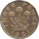 1951 BRASS THREEPENCE ( PROOF ) - THREEPENCE - Cambridgeshire Coins