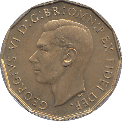 1951 BRASS THREEPENCE ( UNC ) - THREEPENCE - Cambridgeshire Coins