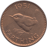 1951 FARTHING ( AUNC ) - Farthing - Cambridgeshire Coins