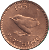 1951 FARTHING ( BU ) - FARTHING - Cambridgeshire Coins
