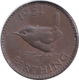 1951 FARTHING ( EF ) - FARTHING - Cambridgeshire Coins