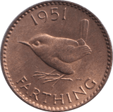 1951 FARTHING ( UNC ) - FARTHING - Cambridgeshire Coins