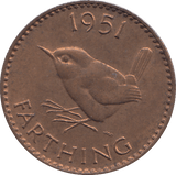 1951 FARTHING ( UNC ) - FARTHING - Cambridgeshire Coins