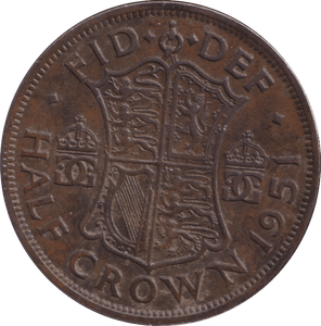 1951 HALFCROWN ( EF ) - HALFCROWN - Cambridgeshire Coins