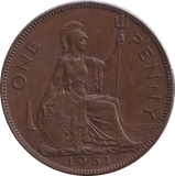 1951 PENNY ( AUNC ) - PENNY - Cambridgeshire Coins