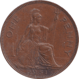1951 PENNY ( EF ) - PENNY - Cambridgeshire Coins