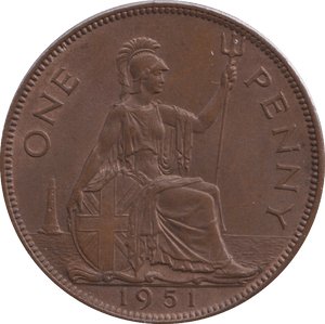 1951 PENNY GEORGE VI ( UNC ) - PENNY - Cambridgeshire Coins