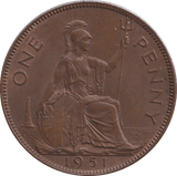 1951 PENNY GEORGE VI ( UNC ) - PENNY - Cambridgeshire Coins