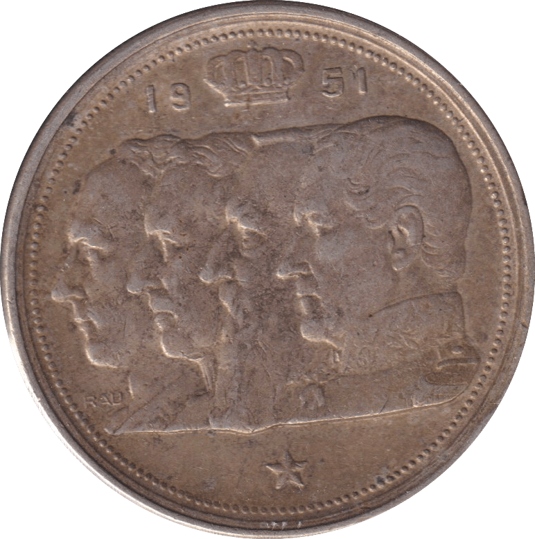 1951 SILVER 100 FRANC BELGIUM - SILVER WORLD COINS - Cambridgeshire Coins